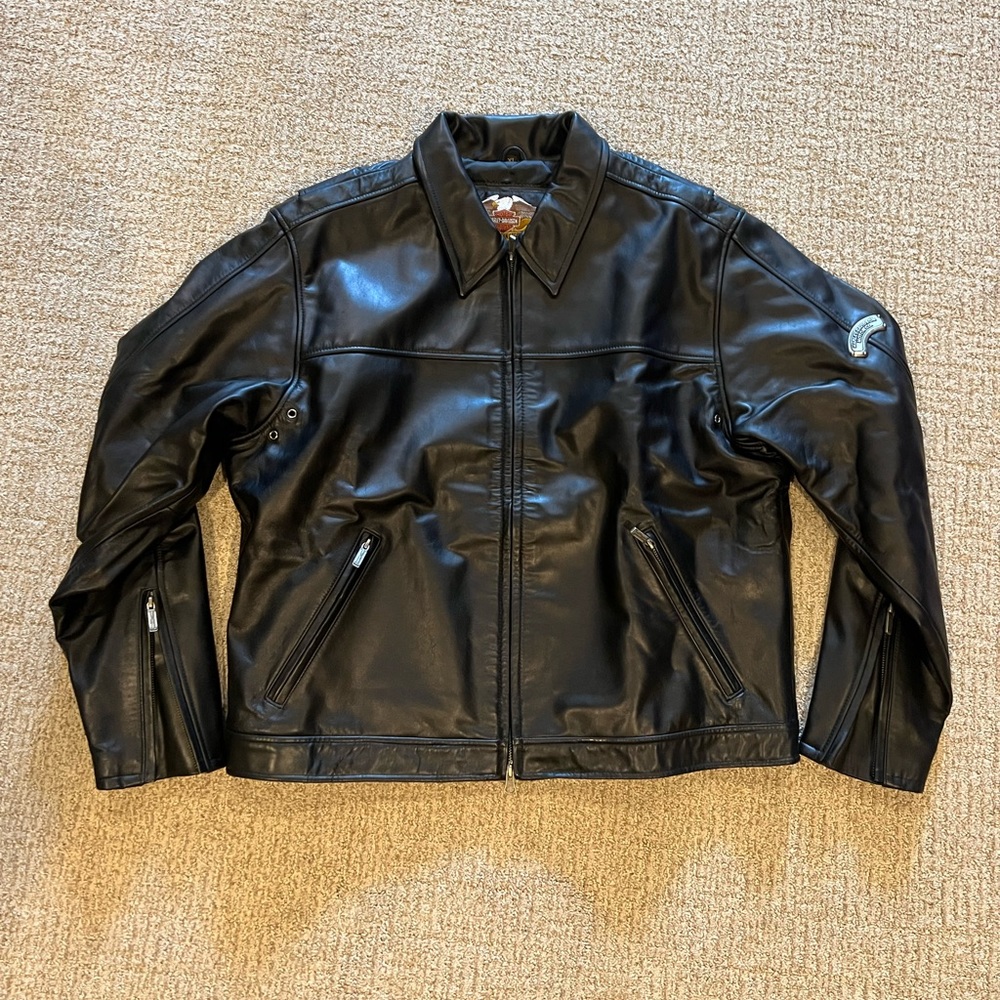 New Harley Davidson Black Motorcycle Jacket XL